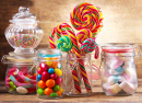 Colorful Candies, Lollipops and Marshmallows
