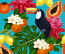 Toucan and Exotic Fruits